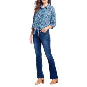 Democracy “Ab" solution® Indigo Denim Itty Bitty Bootcut Jeans size 10